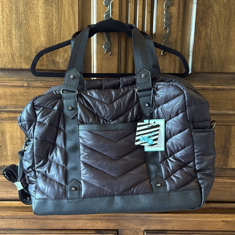 Quilted Black Duffle Bag - Cynthia Rowley - NWT